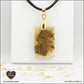 Pendentif Citrine chauffée rectangle M.1 en orgonite laiton