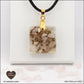 Pendentif Quartz rose carré M.1 en orgonite laiton