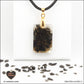 Black Obsidian rectangle M.1 pendant in brass orgonite