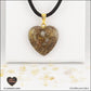 Heated Citrine heart pendant M.2 in brass orgonite