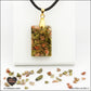 Pendentif Unakite rectangle M.1 en orgonite laiton