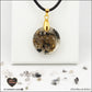 Black Tourmaline Quartz pendant round M.1 in brass orgonite