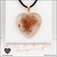 Tourmaline watermelon heart pendant M.3 in brass orgonite