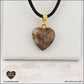 Rose quartz heart pendant M.1 in brass orgonite