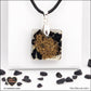 M.1 square black tourmaline pendant in brass orgonite