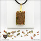 Pendentif Unakite rectangle M.1 en orgonite laiton