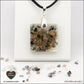 Pendentif Quartz Tourmaline noire carré M.2 en orgonite laiton