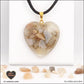 Moonstone heart pendant M.3 in brass orgonite