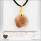 Pendentif Tourmaline Melon d'eau rond M.1 en orgonite laiton