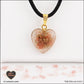 Tourmaline watermelon heart pendant M.1 in brass orgonite