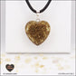 Heated Citrine heart pendant M.2 in brass orgonite