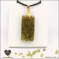 Pendentif Péridot rectangle M.2 en orgonite laiton