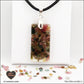 Pendentif Tourmaline multicolore rectangle M.2 en orgonite laiton