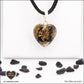 Black Tourmaline heart M.1 pendant in brass orgonite