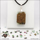 Pendentif Rubis-Zoïsite rectangle M.1 en orgonite laiton