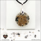 Pendentif Quartz Tourmaline noire rond M.2 en orgonite laiton