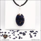 M.1 oval blue gold river pendant in brass orgonite