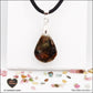 Pendentif Tourmaline multicolore goutte en orgonite laiton