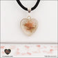 Tourmaline watermelon heart pendant M.1 in brass orgonite