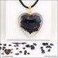 Rivière d'or blue heart pendant M.3 in brass orgonite