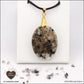 Pendentif Quartz Tourmaline noire ovale M.2 en orgonite laiton