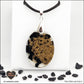 Pendentif Tourmaline noire ovale M.2 en orgonite laiton