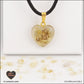 Heated Citrine heart pendant M.1 in brass orgonite