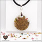 Pendentif Tourmaline multicolore rond M.2 en orgonite laiton