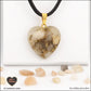 Moonstone heart pendant M.2 in brass orgonite