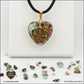 Ruby-Zoïsite heart pendant M.2 in brass orgonite