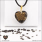 Black Obsidian heart pendant M.2 in brass orgonite