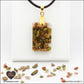 Pendentif Unakite rectangle M.1 en orgonite laiton