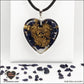 Rivière d'or blue heart pendant M.3 in brass orgonite