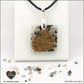 Pendentif Quartz Tourmaline noire carré M.2 en orgonite laiton