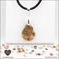 Pendentif Tourmaline multicolore goutte en orgonite laiton