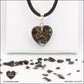 Black Obsidian heart pendant M.1 in brass orgonite