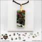 Pendentif Rubis-Zoïsite rectangle M.2 en orgonite laiton