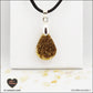 Citrine pendant heated drop in brass orgonite