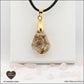 Pendentif Quartz rose goutte en orgonite laiton