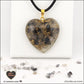 Pendentif Quartz Tourmaline noire cœur M.3 en orgonite laiton