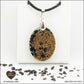 Pendentif Obsidienne noire ovale M.2 en orgonite laiton