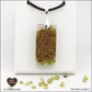 Pendentif Péridot rectangle M.2 en orgonite laiton