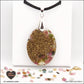 Pendentif Tourmaline multicolore ovale M.2 en orgonite laiton