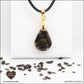 Pendentif Obsidienne noire goutte en orgonite laiton