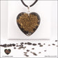 Black Obsidian heart pendant M.3 in brass orgonite