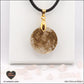 Pendentif Quartz rose rond M.1 en orgonite laiton