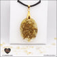 Oval heated Citrine pendant M.2 in brass orgonite