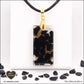 Pendentif Tourmaline noire rectangle M.2 en orgonite laiton