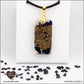 Blue gold river pendant M.2 in brass orgonite