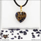 Rivière d'or blue heart pendant M.1 in brass orgonite